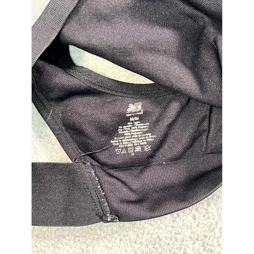 New Balance Sports Bra Womens Medium Black Nylon Stretch Athletic‎ Workout Gym